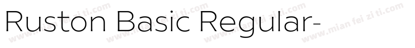 Ruston Basic Regular字体转换